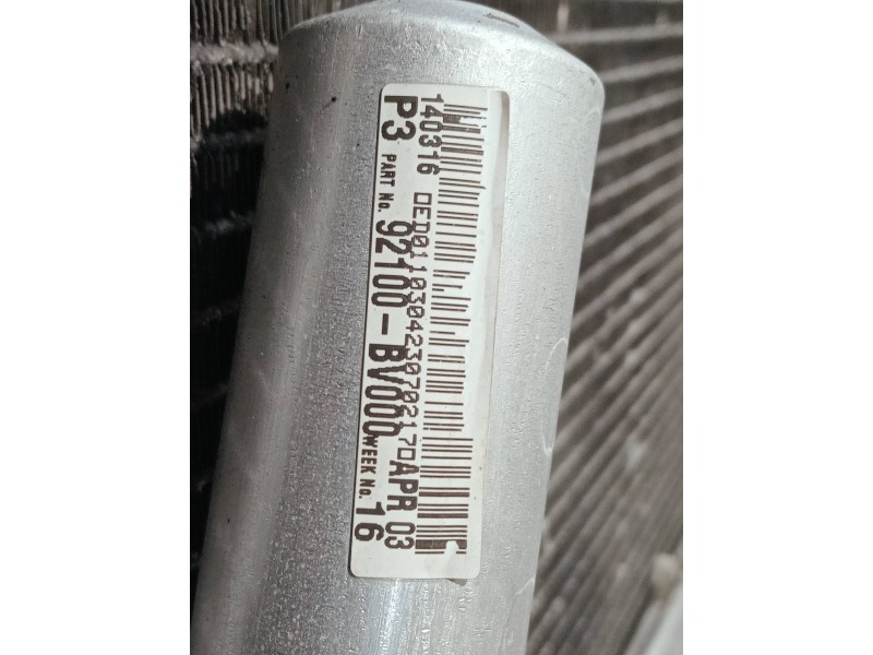 Recambio de condensador / radiador aire acondicionado para nissan primera berlina (p12) acenta referencia OEM IAM 92100BV000  