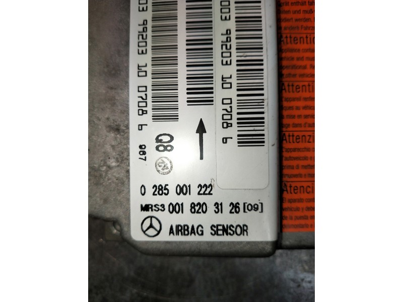 Recambio de centralita airbag para mercedes clase a (w168) referencia OEM IAM 0285001222 0018203126 