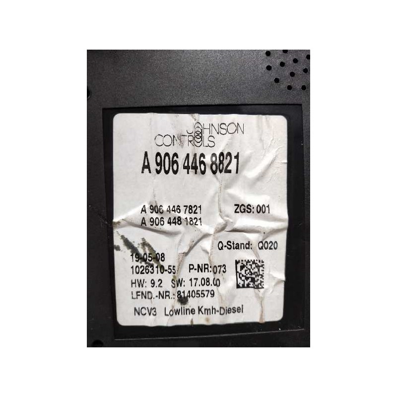 Recambio de cuadro instrumentos para mercedes sprinterii caja cerrada (desde 01.06) 311/315 cdi 4x4 (906.631/633/635/637) refere
