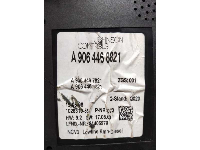 Recambio de cuadro instrumentos para mercedes sprinterii caja cerrada (desde 01.06) 311/315 cdi 4x4 (906.631/633/635/637) refere
