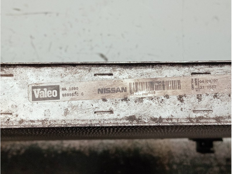 Recambio de radiador agua para nissan qashqai (j10) referencia OEM IAM 989567CC  