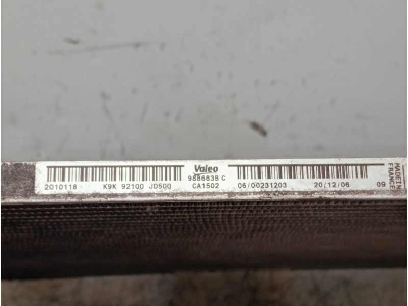 Recambio de condensador / radiador aire acondicionado para nissan qashqai (j10) referencia OEM IAM K9K92100JD500 2010118 988683B