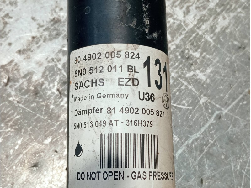 Recambio de amortiguador trasero derecho para volkswagen tiguan (5n2) referencia OEM IAM 5N0512011BL 5N0513049AT 804902005824