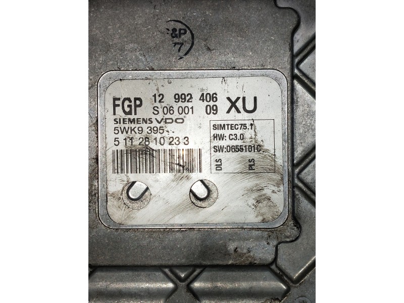 Recambio de centralita motor uce para opel astra gtc referencia OEM IAM 5WK9395 12992406 5112810233 Recambio de centralita motor uce para opel astra gtc referencia OEM IAM 5WK9395 12992406 5112810233