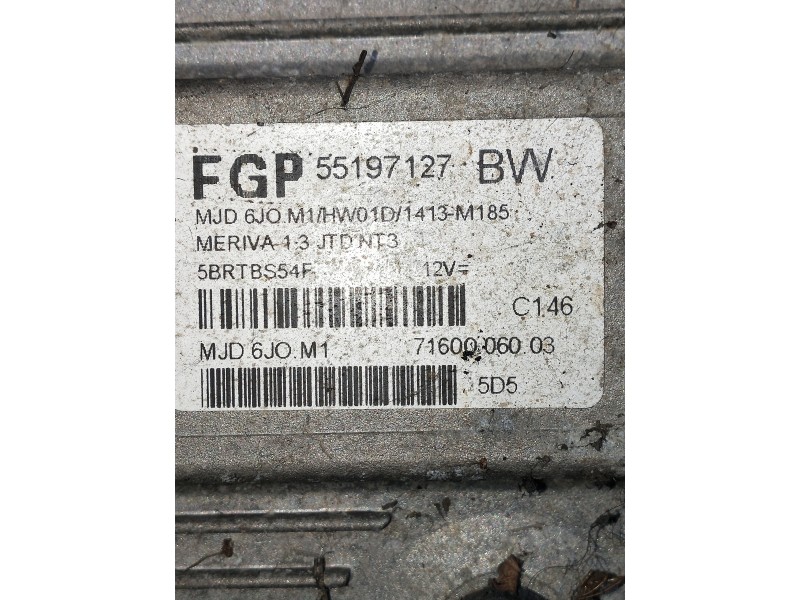 Recambio de centralita motor uce para opel meriva referencia OEM IAM 55197127 5BRTBS54F 