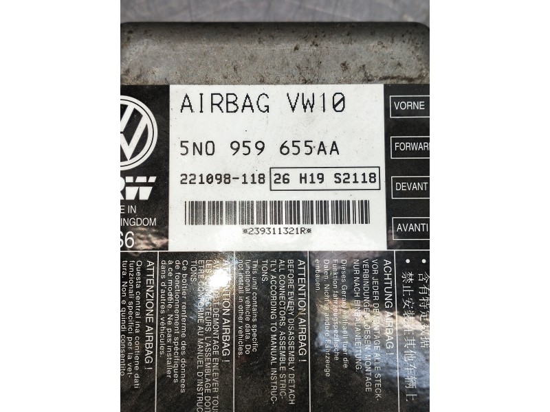 Recambio de kit airbag para volkswagen tiguan (5n2) referencia OEM IAM 5N0959655A  