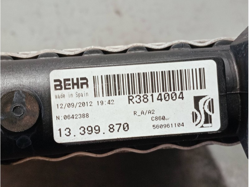 Recambio de radiador agua para opel corsa d referencia OEM IAM R3814004 560961104 13399870