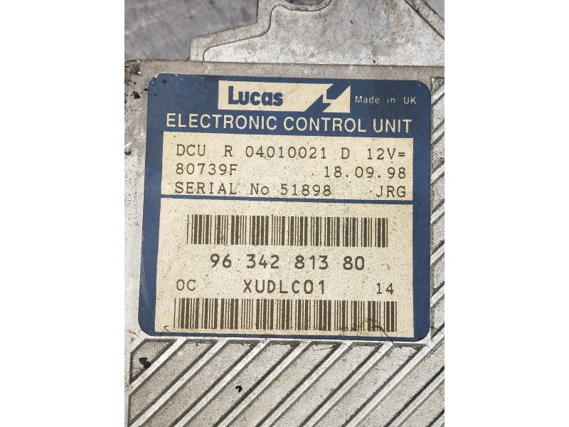 Recambio de centralita motor uce para peugeot 806 referencia OEM IAM 9634281380 04010021 
