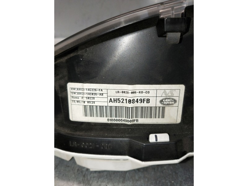Recambio de cuadro instrumentos para land rover freelander (lr2) 2.2 td4 referencia OEM IAM AH5210849FB LR0028006K0C0 