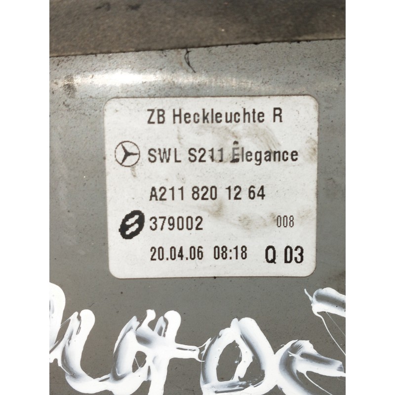 Recambio de piloto trasero derecho para mercedes clase e (w211) familiar 500 t 4-matic (211.283) referencia OEM IAM A2118201264 