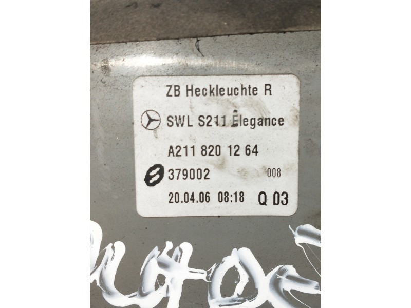 Recambio de piloto trasero derecho para mercedes clase e (w211) familiar 500 t 4-matic (211.283) referencia OEM IAM A2118201264 