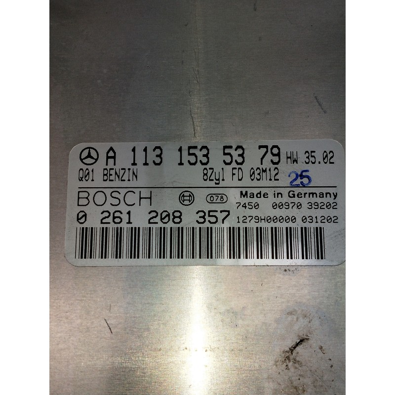 Recambio de centralita motor uce para mercedes clase e (w211) familiar 500 t 4-matic (211.283) referencia OEM IAM 0261208357 A11