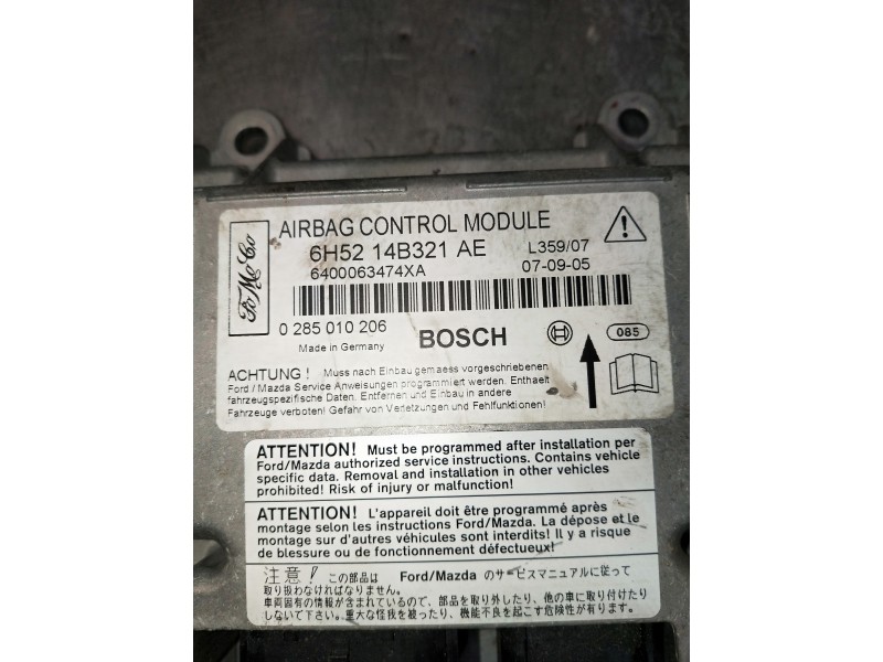 Recambio de centralita airbag para land rover freelander (lr2) 2.2 td4 referencia OEM IAM 0285010206 6H5214B321AE 