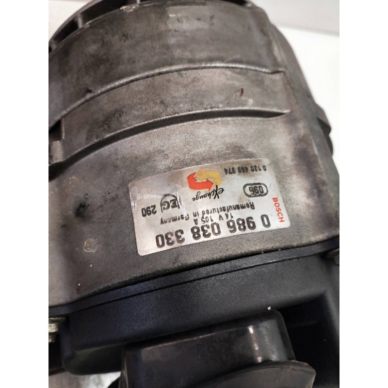Recambio de alternador para bmw serie 5 berlina (e34) 520i (110kw) referencia OEM IAM 0986038330 BOSCH 20 I
