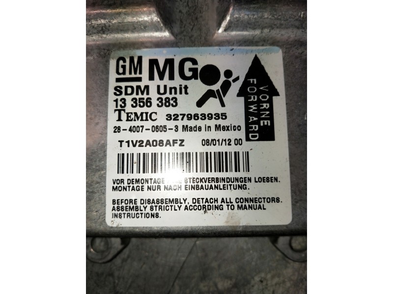 Recambio de kit airbag para opel corsa d referencia OEM IAM 13356383 327963935 