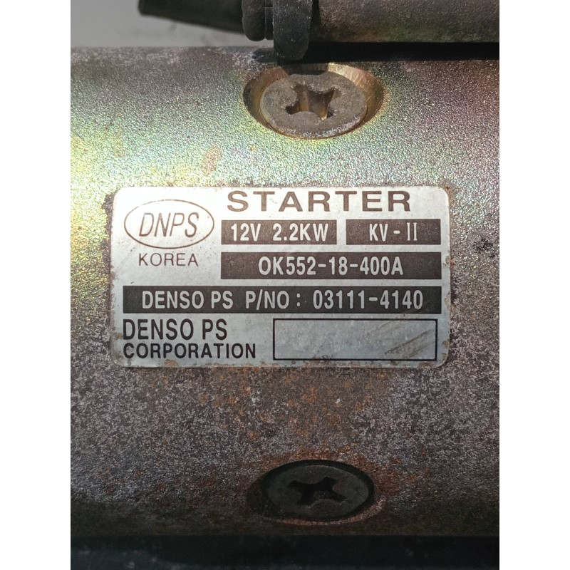 Recambio de motor arranque para kia carnival ii 2.9 cdri ex referencia OEM IAM OK55218400A 031114140 