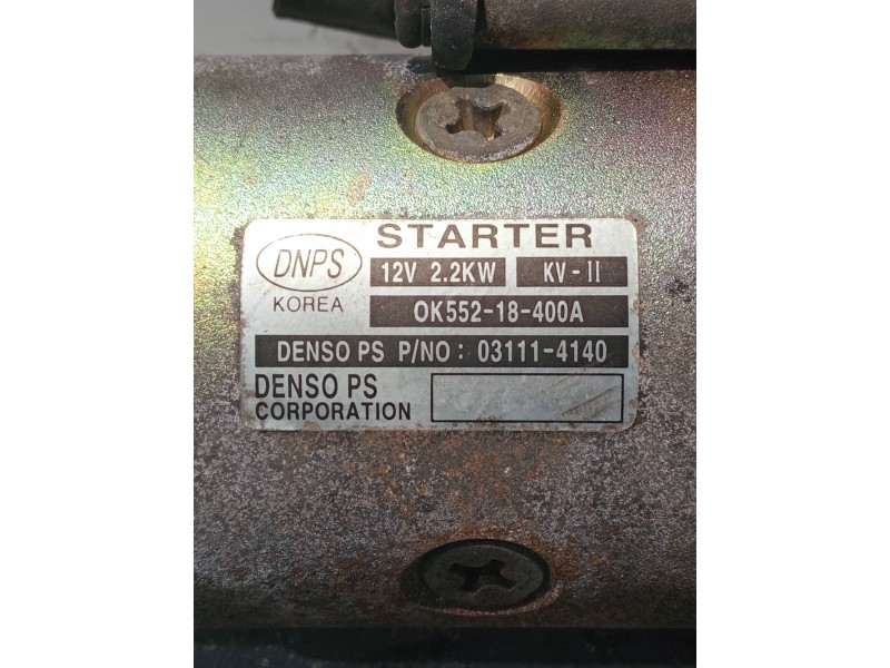 Recambio de motor arranque para kia carnival ii 2.9 cdri ex referencia OEM IAM OK55218400A 031114140 