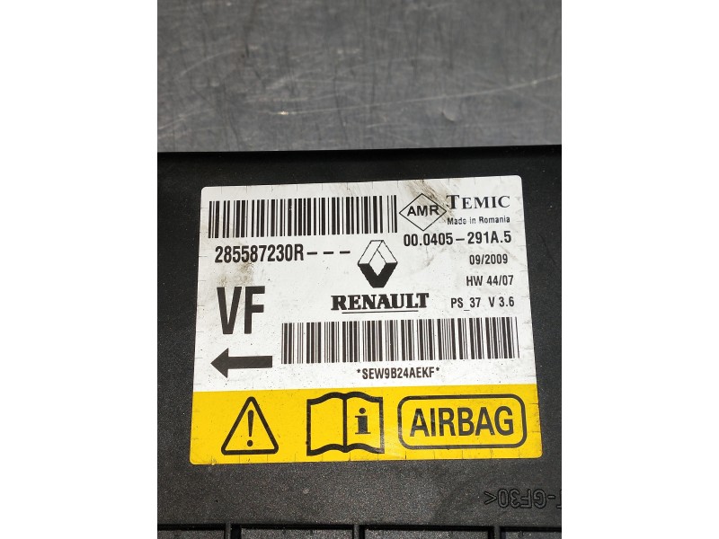 Recambio de centralita airbag para renault megane iii berlina 5 p referencia OEM IAM 285587230R  