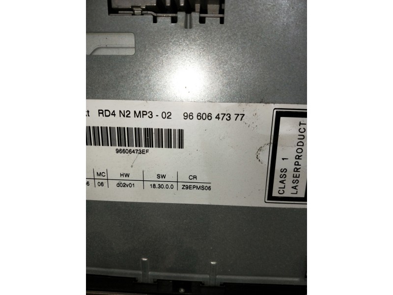 Recambio de sistema audio / radio cd para peugeot 607 (s2) referencia OEM IAM 9660647377  49.59