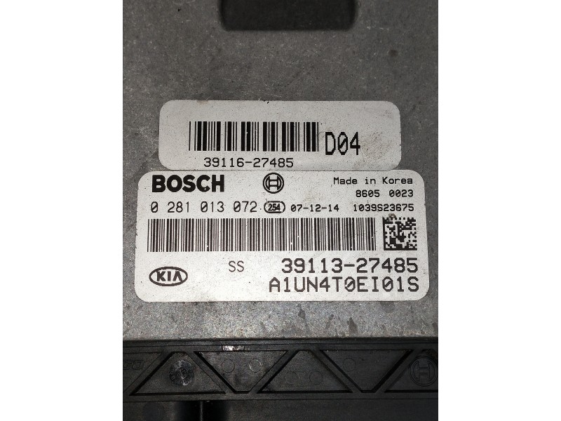 Recambio de centralita motor uce para kia carens (un) referencia OEM IAM 0281013072 86050023 1039S23675