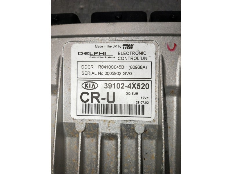 Recambio de centralita motor uce para kia carnival ii 2.9 cdri ex referencia OEM IAM R0410C045B 391024X520 