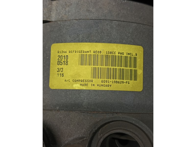 Recambio de compresor aire acondicionado para land rover freelander (lr2) 2.2 td4 referencia OEM IAM 6G9119D629FG  