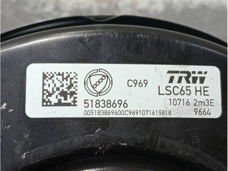 Recambio de servofreno para fiat nuova 500 (150) 1.2 cat referencia OEM IAM 51838696 LSC65HE 