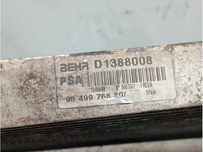 Recambio de intercooler para peugeot 607 (s2) referencia OEM IAM 9649976880 D1388008 