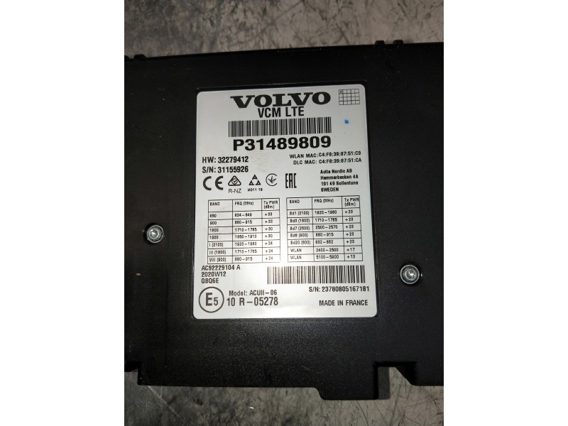 Recambio de modulo electronico para volvo v60 familiar referencia OEM IAM P31489809 32279412 31155926