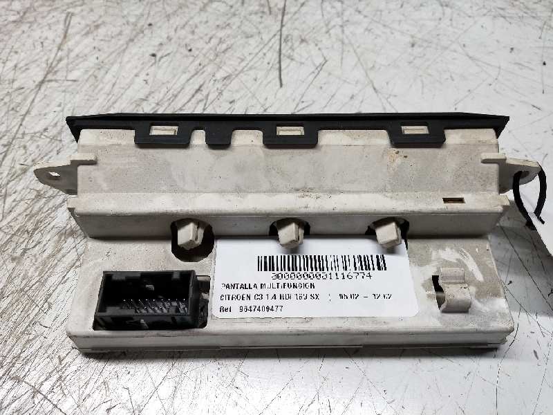 Recambio de pantalla multifuncion para citroen c3 1.4 hdi 16v sx referencia OEM IAM 9647409477 216694657 B00