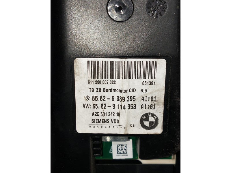 Recambio de pantalla multifuncion para bmw serie 5 berlina (e60) referencia OEM IAM A2C53124216 65826989395 