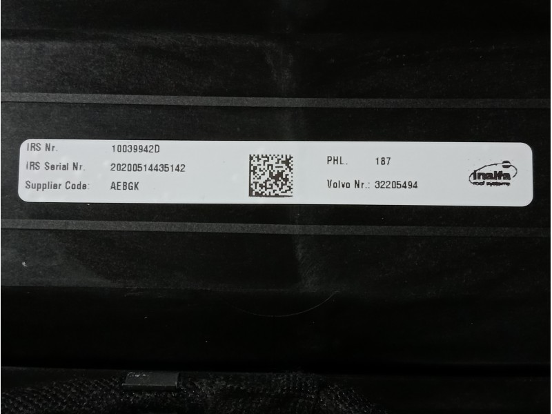 Recambio de techo electrico para volvo v60 familiar referencia OEM IAM 32205494  