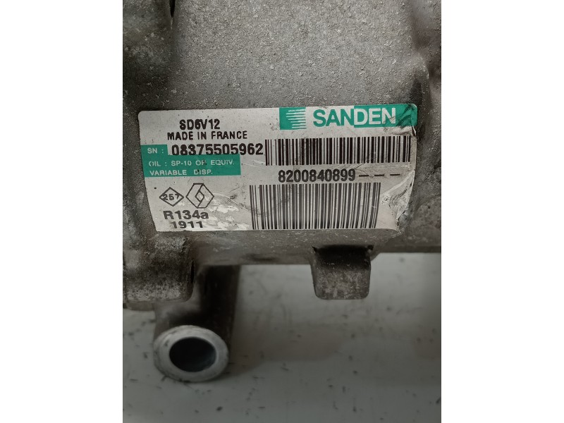 Recambio de compresor aire acondicionado para dacia sandero referencia OEM IAM SD6V121911 8200840899 