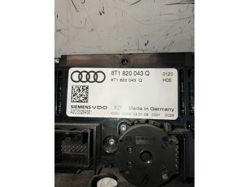 Recambio de mando calefaccion / aire acondicionado para audi a4 ber. (b8) referencia OEM IAM 8T1820043Q A2C53284581 