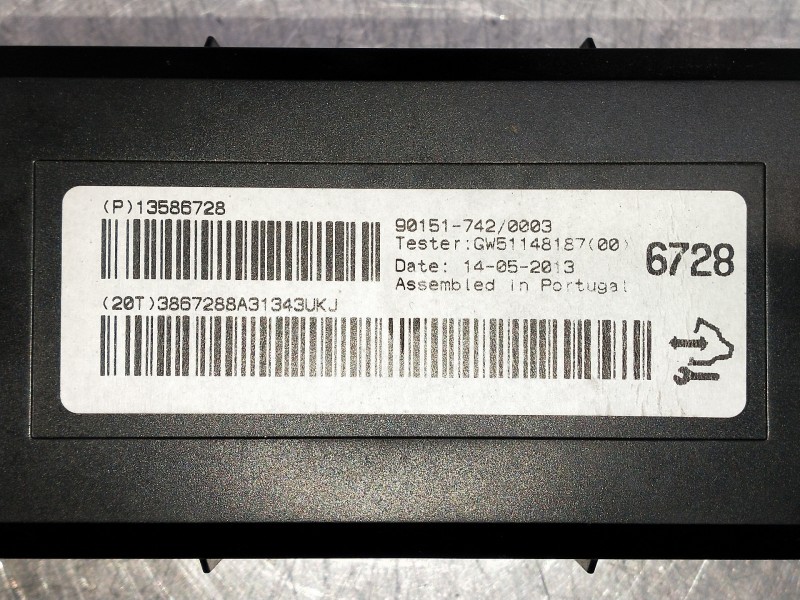 Recambio de modulo electronico para opel zafira tourer referencia OEM IAM 90151742  