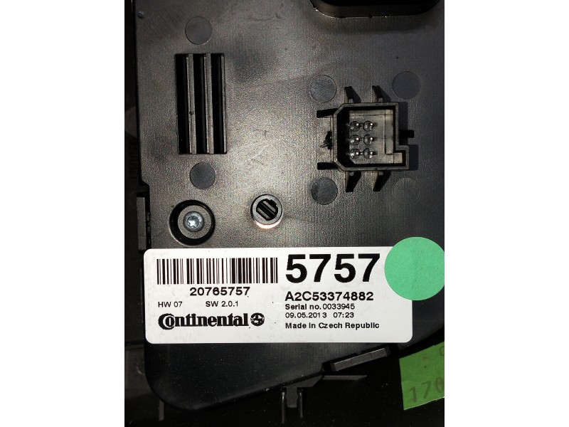 Recambio de mando calefaccion / aire acondicionado para opel zafira tourer referencia OEM IAM A2C53374882 20765757 