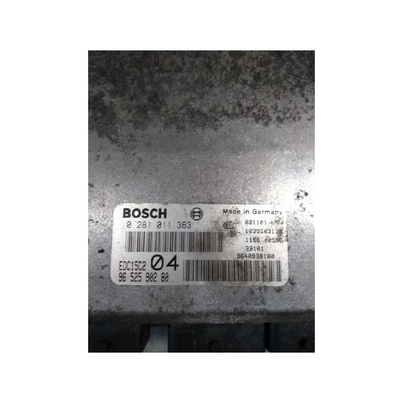 Recambio de centralita motor uce para peugeot 807 sr pack referencia OEM IAM 0281011363 9652590280 EDC15C2 C4 1940H5