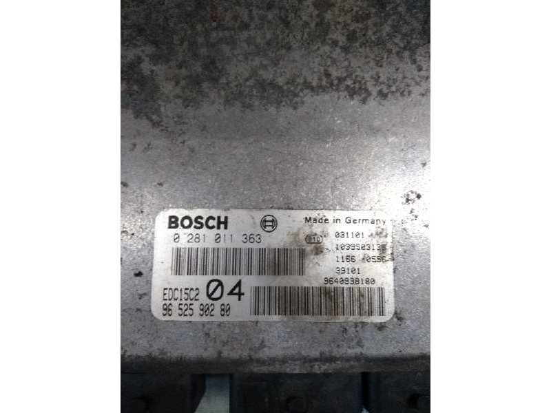 Recambio de centralita motor uce para peugeot 807 sr pack referencia OEM IAM 0281011363 9652590280 EDC15C2 C4 1940H5
