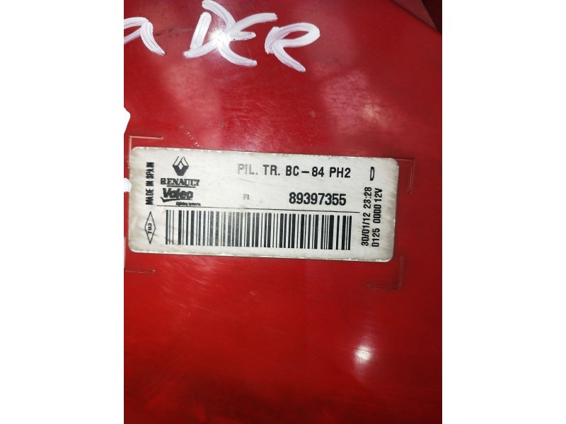 Recambio de piloto trasero derecho para renault megane ii berlina 5p referencia OEM IAM 89397355  