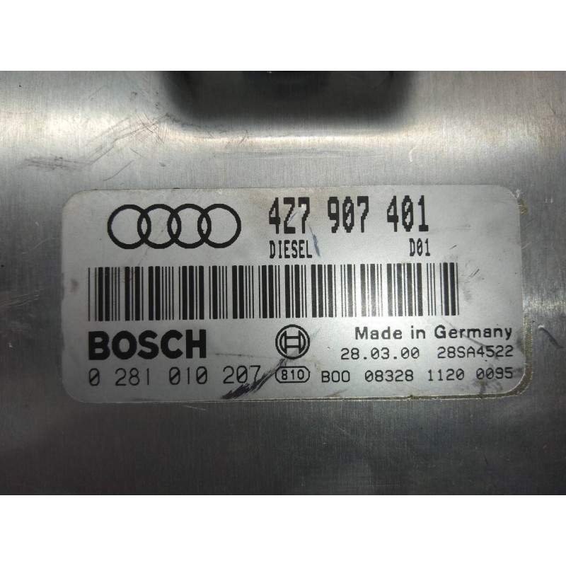 Recambio de centralita motor uce para audi a6 avant (4b5) 2.5 tdi quattro referencia OEM IAM 0281010207 4Z7907401 D01