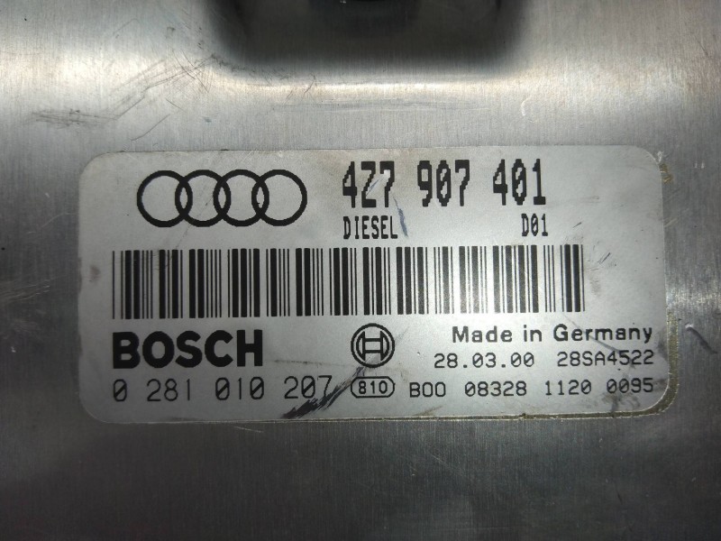 Recambio de centralita motor uce para audi a6 avant (4b5) 2.5 tdi quattro referencia OEM IAM 0281010207 4Z7907401 D01