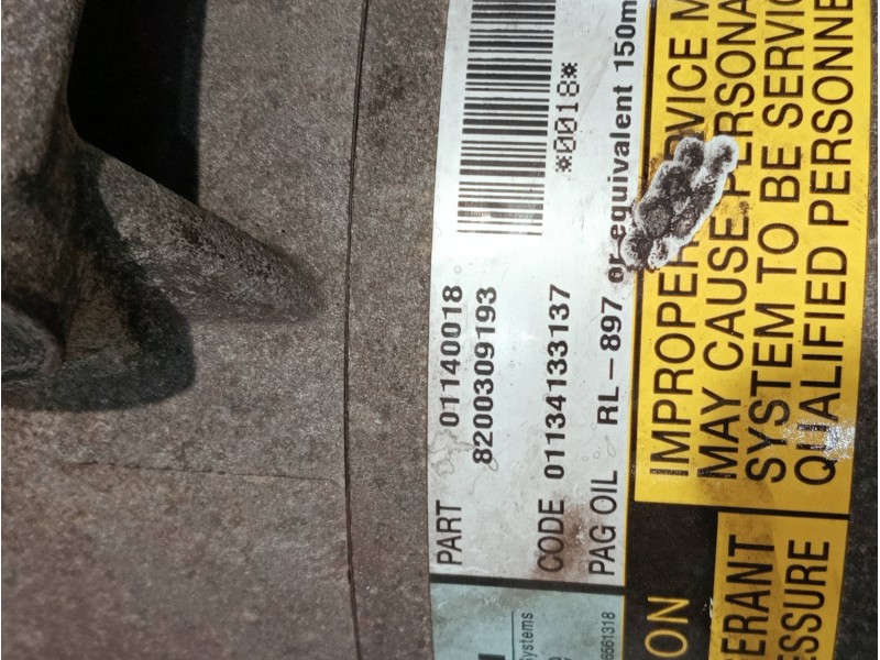 Recambio de compresor aire acondicionado para renault megane ii classic berlina referencia OEM IAM 8200309193 01140018 