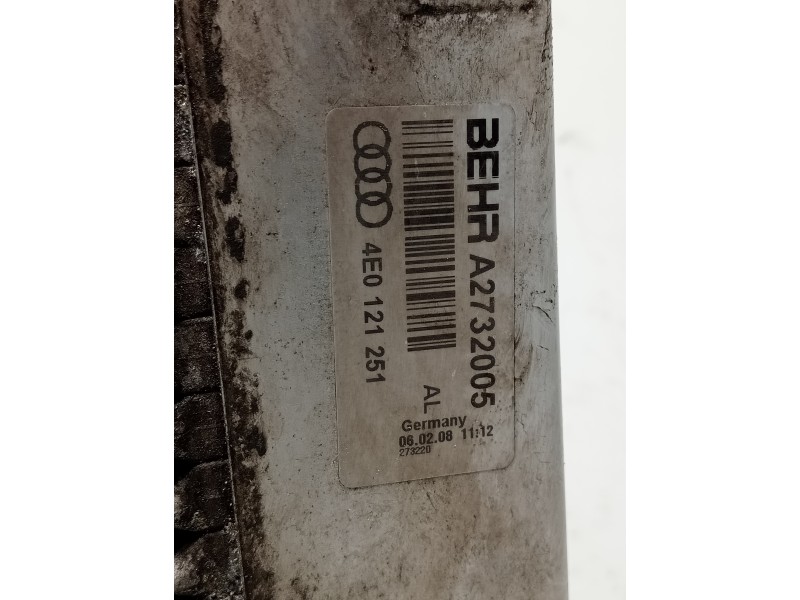 Recambio de radiador agua para audi a8 (4e2) referencia OEM IAM 4E0121251 A2732005 