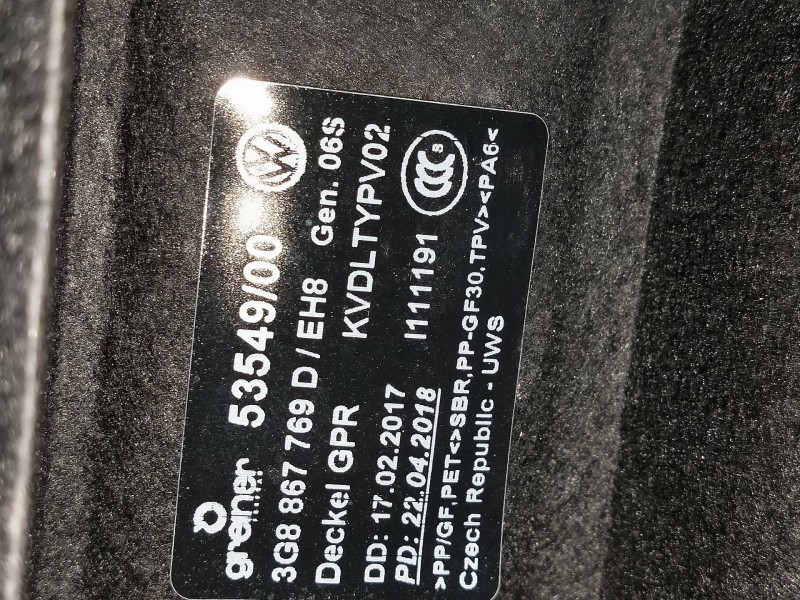 Recambio de bandeja trasera para volkswagen arteon (3h7) referencia OEM IAM 3G8861769D  