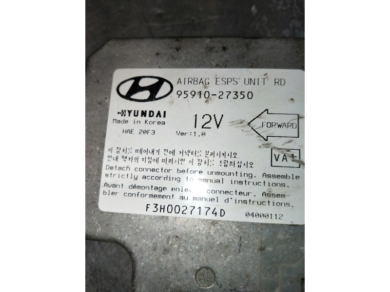 Recambio de centralita airbag para hyundai coupe (rd) referencia OEM IAM 9591027350  