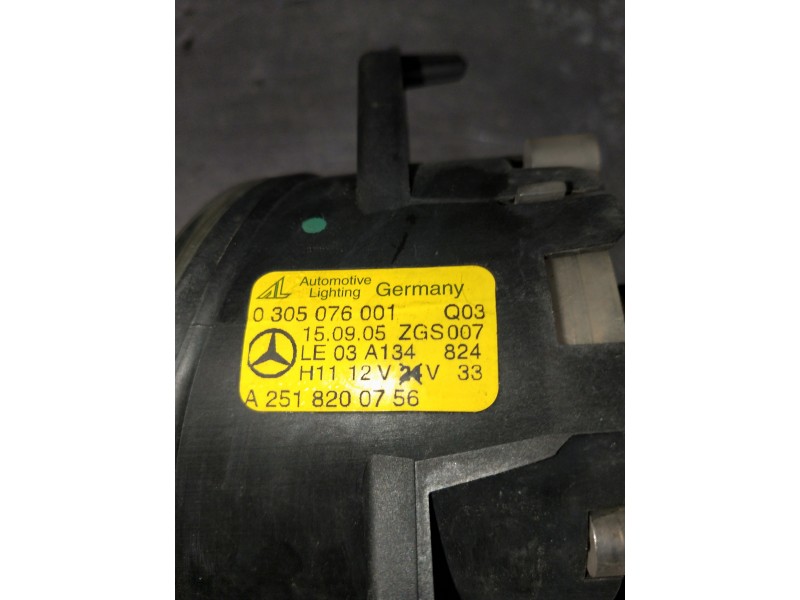 Recambio de faro antiniebla izquierdo para mercedes clase cls (w219) referencia OEM IAM 0305076001 A2518200756 