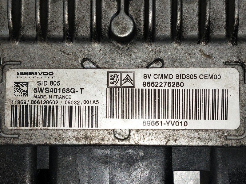 Recambio de centralita motor uce para peugeot 107 referencia OEM IAM 9662276280 5WS40168GT 