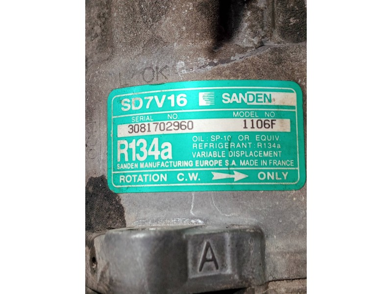 Recambio de compresor aire acondicionado para fiat scudo (222) referencia OEM IAM 1106F SD7V16 