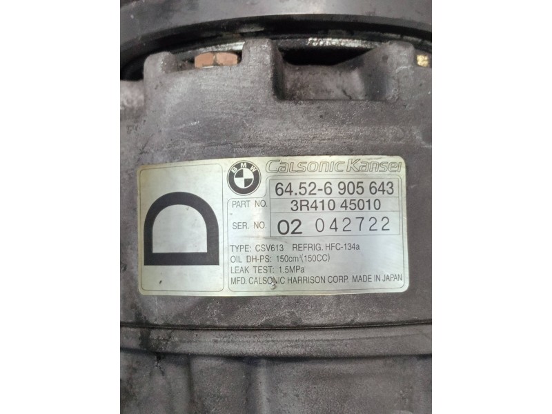Recambio de compresor aire acondicionado para bmw serie 3 compact (e46) referencia OEM IAM 3R41045010 64526905643 