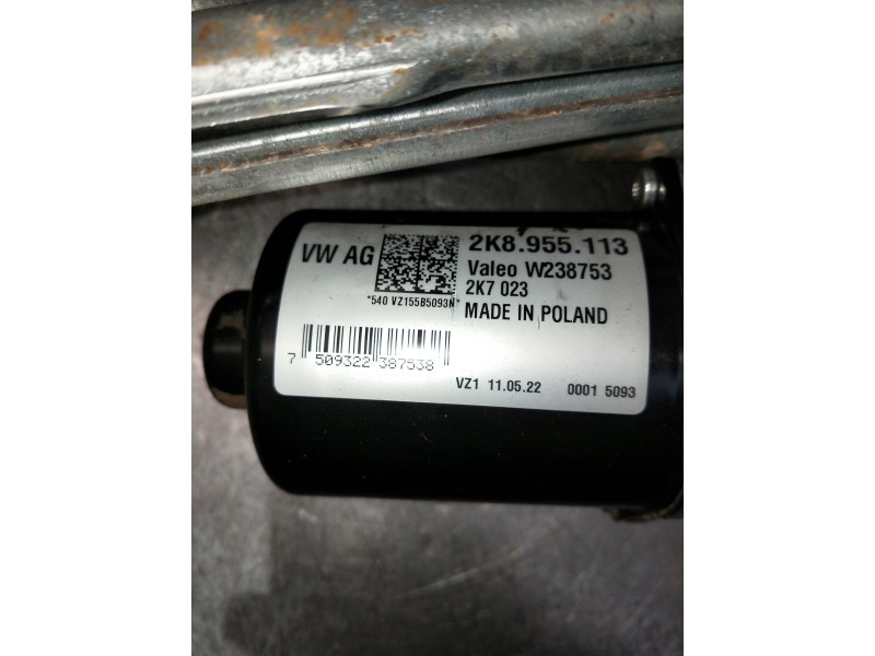 Recambio de motor limpia delantero para volkswagen caddy furgón/kombi referencia OEM IAM 2K8955113 W238753 